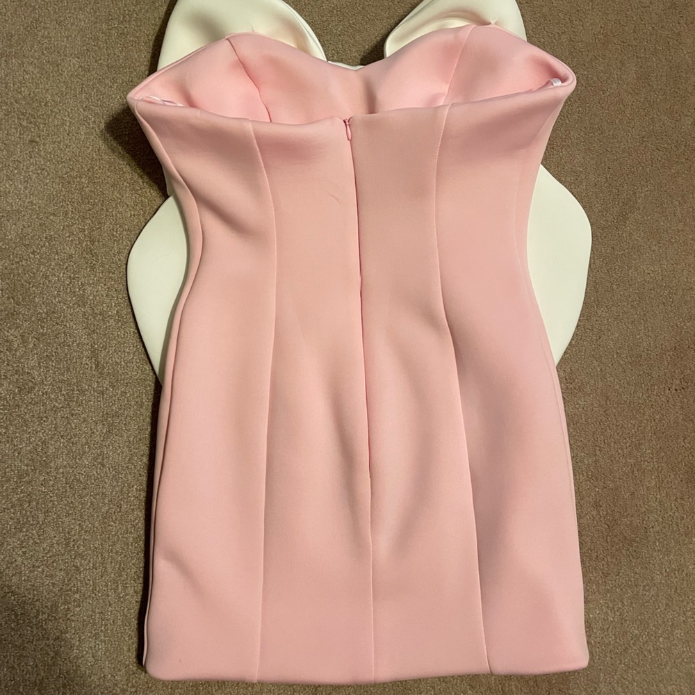 NWOT Christine Atelier custom made bow dress light pink and white SZ XXL - Picture 4 of 6